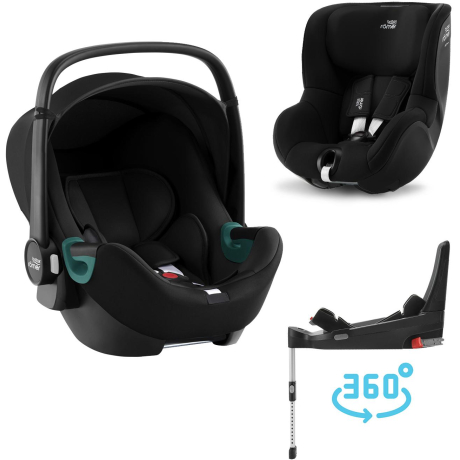 BRITAX Autosedačka set Baby-Safe 3 i-Size+Flex Base 5Z+Autosedačka Dualfix 3 i-Size, Space Black Space Black