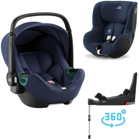 BRITAX Autosedačka set Baby-Safe 3 i-Size+Flex Base 5Z+Autosedačka Dualfix 3 i-Size, Indigo Blue Indigo Blue