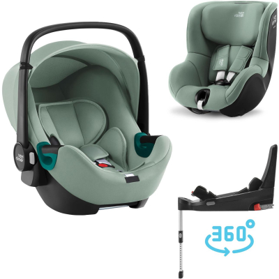 BRITAX Autosedačka set Baby-Safe 3 i-Size+Flex Base 5Z+Autosedačka Dualfix 3 i-Size, Jade Green Jade Green