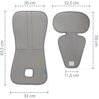ZOPA Prodyšná podložka do autosedačky Breeze sk. 2/3, Ice Grey