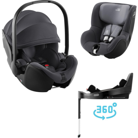 BRITAX Autosedačka set Baby-Safe Pro + Vario Base 5Z + autosedačka Dualfix 5z, Midnight Grey