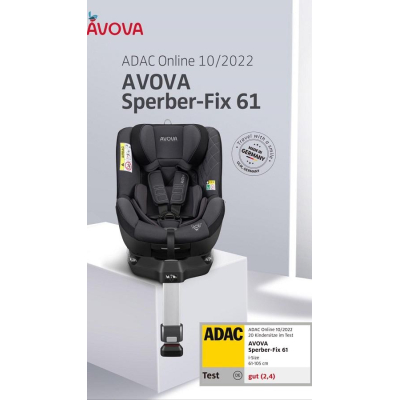 Autosedačka AVOVA Sperber-fix 61 2022 Grey/Black