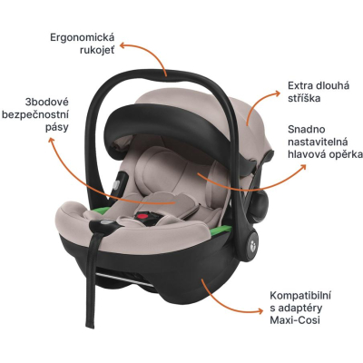 ZOPA Autosedačka XM Plus i-Size bundle, Ivory Beige