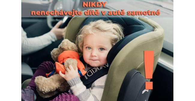 Nenechávejte dítě v autě samotné 